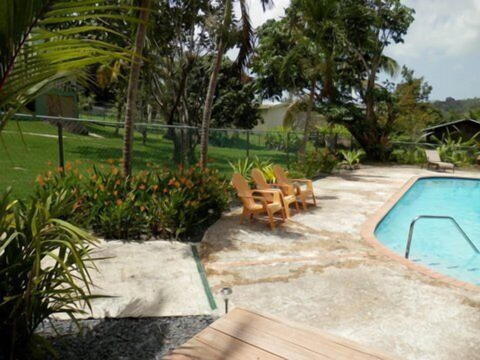 Private pool and deck as part of the property