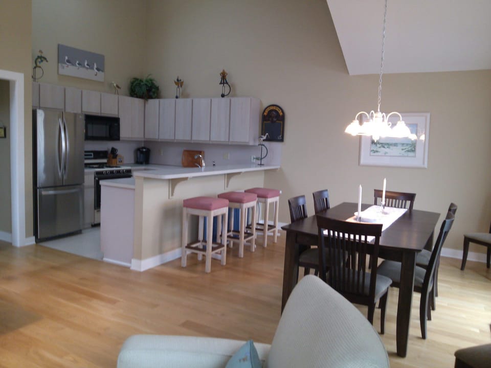 Dining area and kitchen