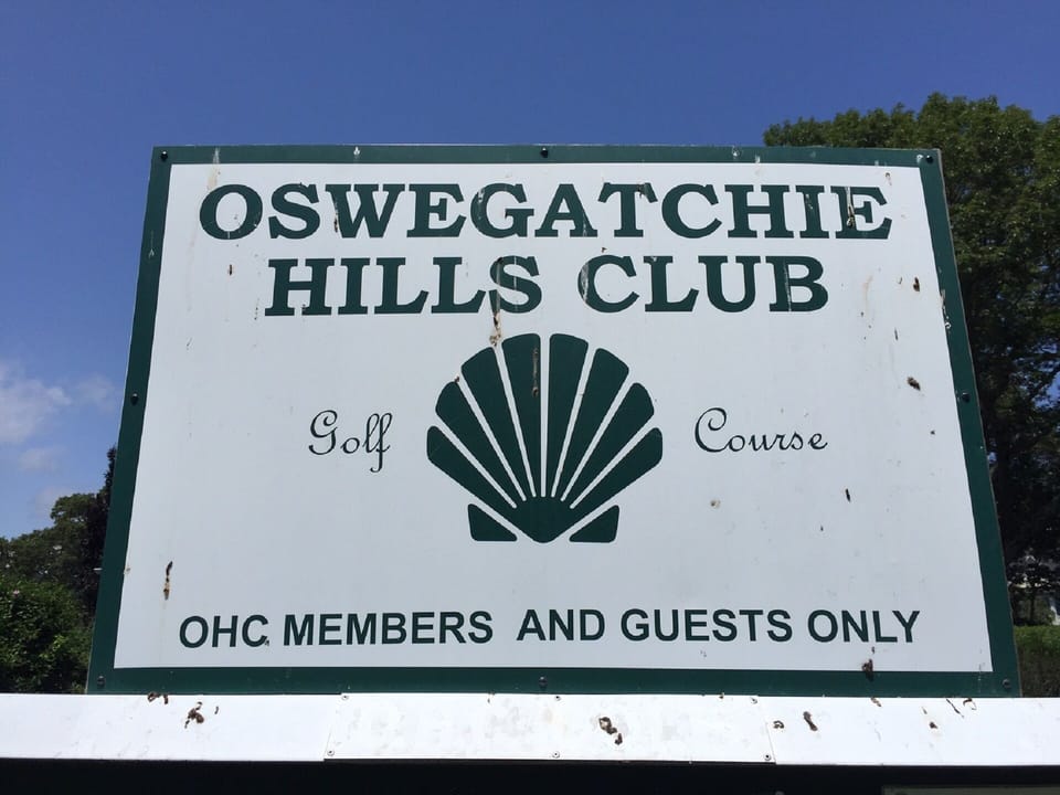 Golf course sign