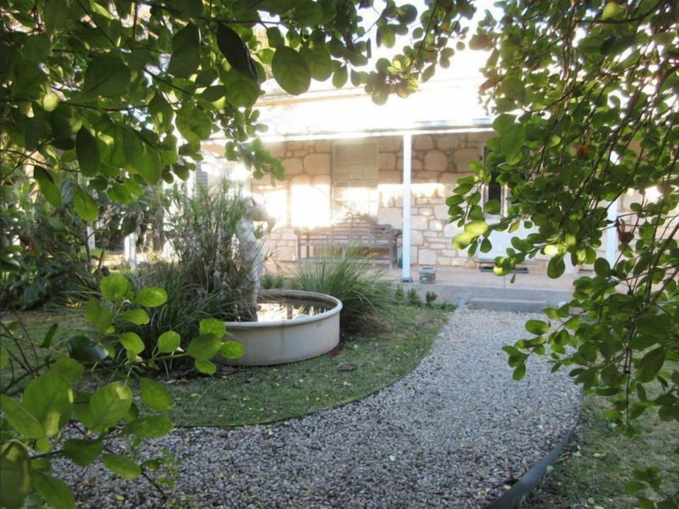 Front garden with water feature.