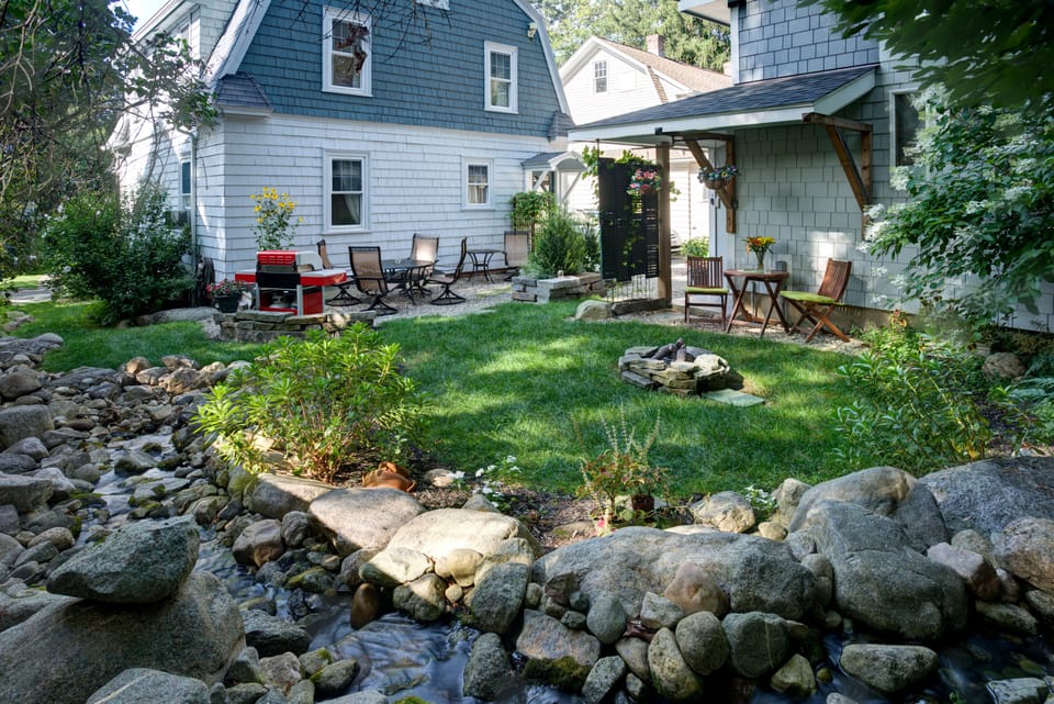 Cook on the grill or just relax and listen to the waterfall or enjoy a campfire