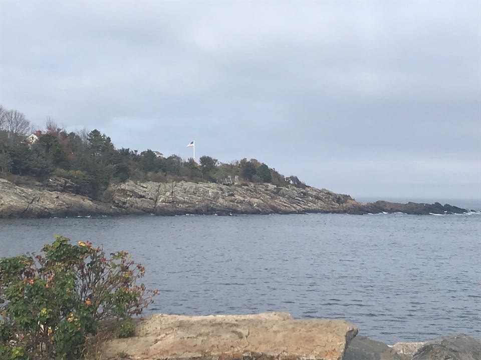 View of the rock coast in Perkins Cove