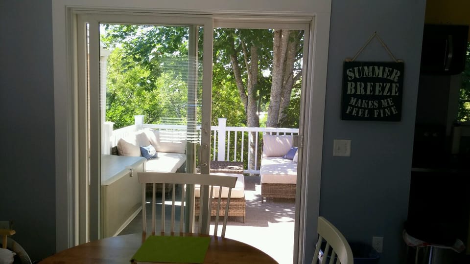 Dining area and access to deck