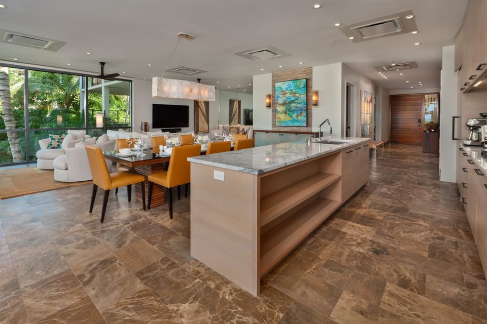 Minimalist kitchen with maximum accoutrements