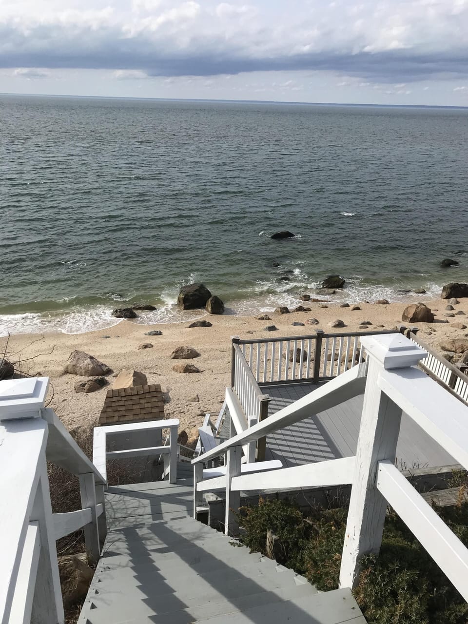 Steps to private beach