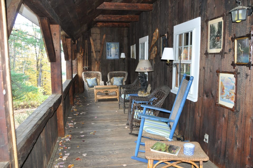 Open porch - with pull down screens