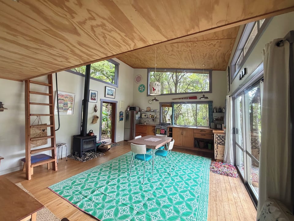 Open plan design with kitchen