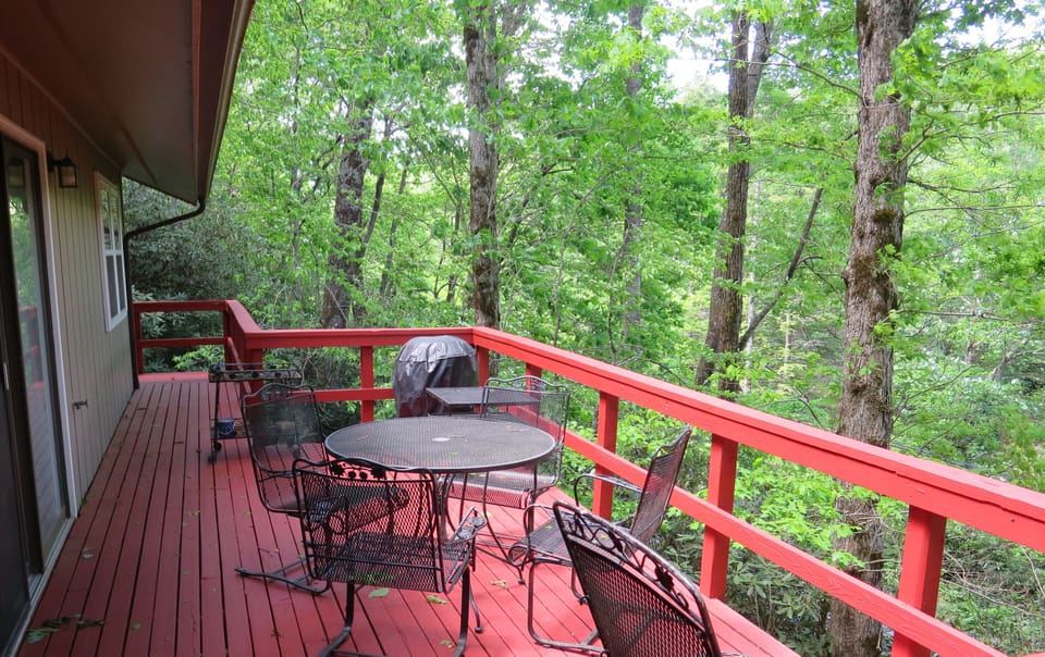 A deck for relaxing and recharging.