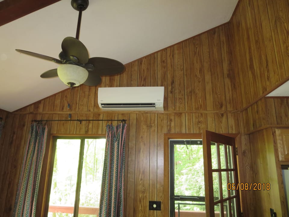 Mini Split system in both halves of house provide great A/C and Heat!