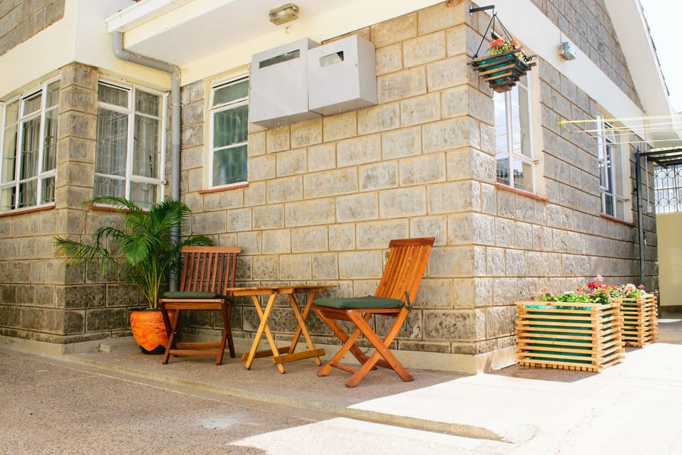 Outside relaxing area 
