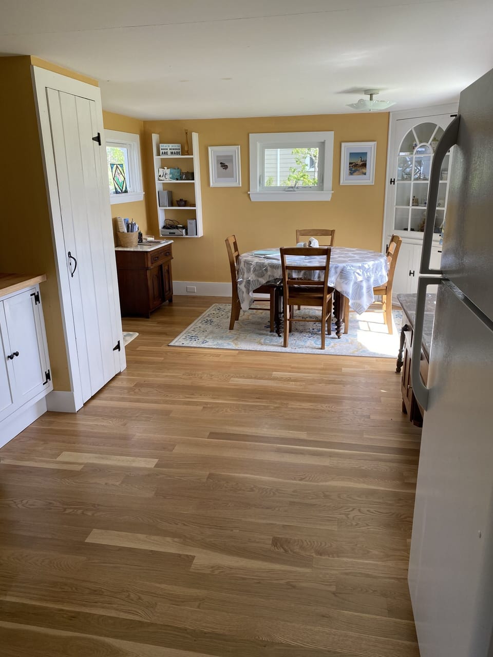 Dining area with view of John's Bay
