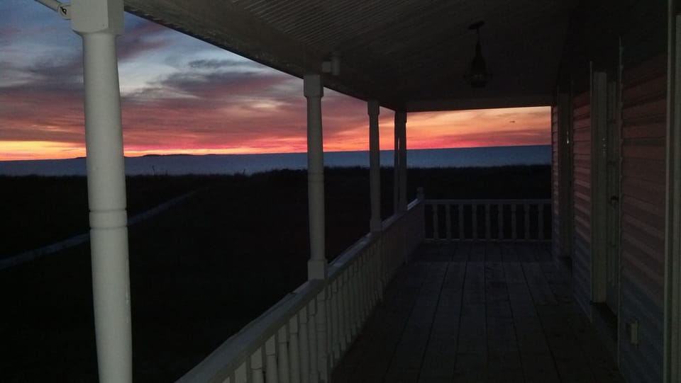 Early morning from side porch.