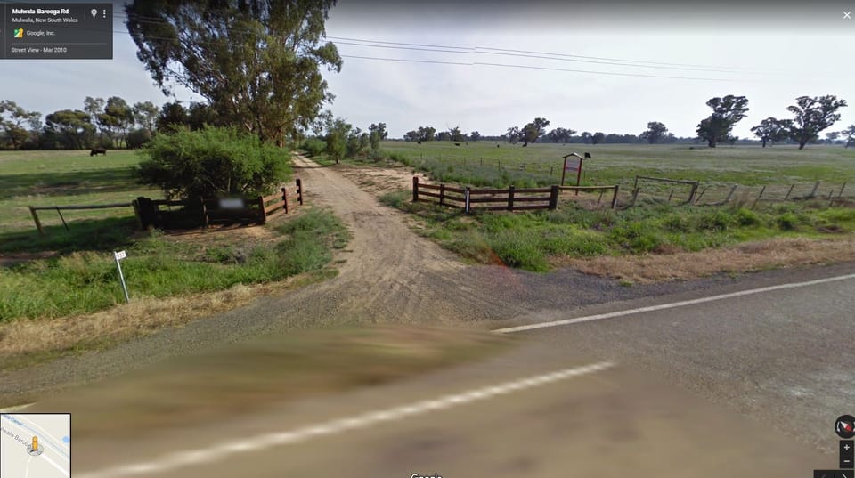 Front Gate Entrance from Tocumwal Road