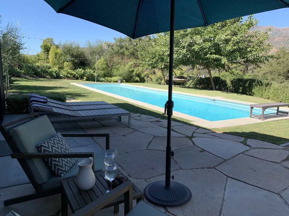 lovely sitting area with a view