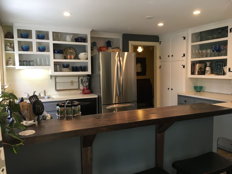 View of the kitchen from the dining room