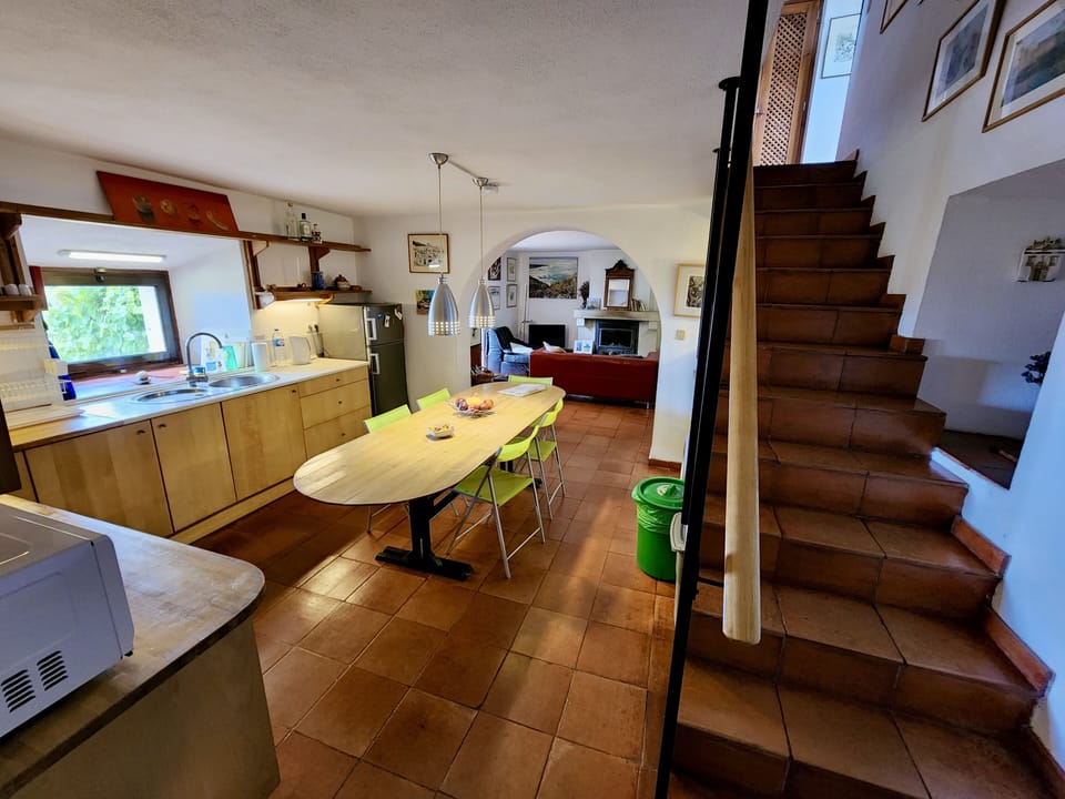 Kitchen and stairs