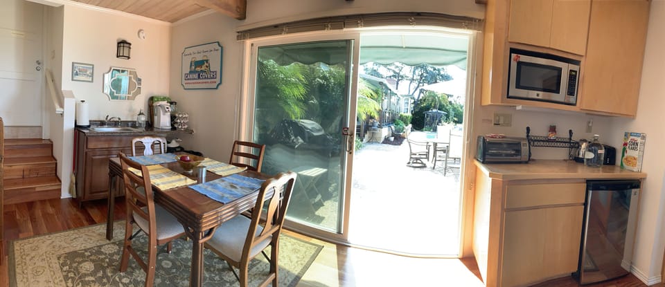 Enjoy breakfast with a fabulous outdoor view.