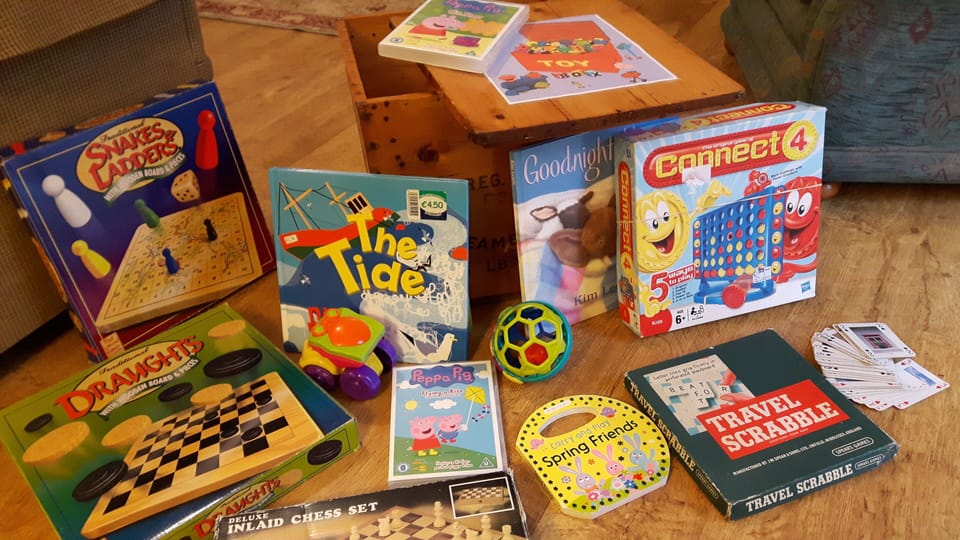 Board games and toys. Ideal for the family holiday.