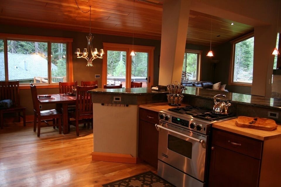 Open gourmet kitchen