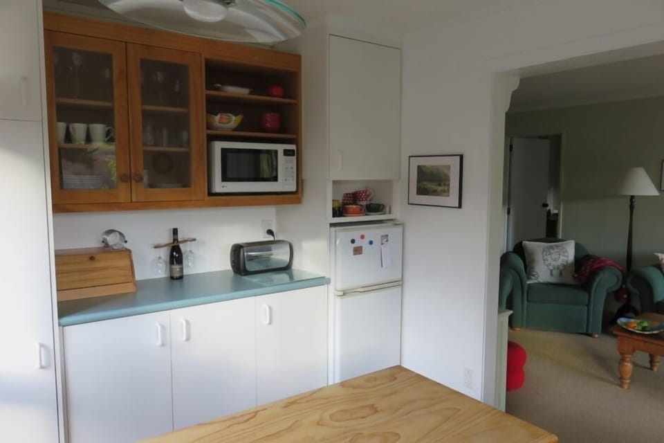Kitchen open to living area