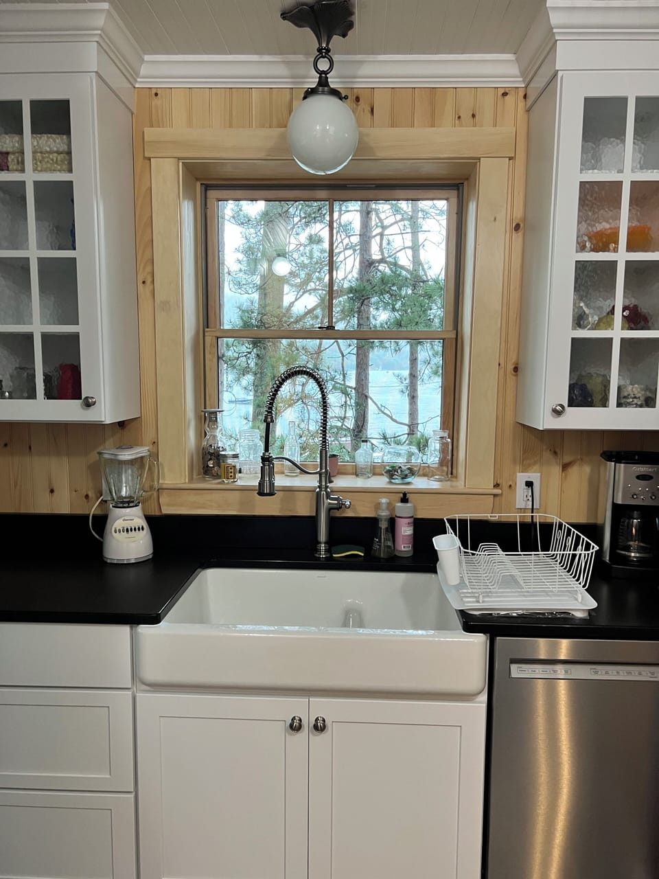 Kitchen sink with a view.