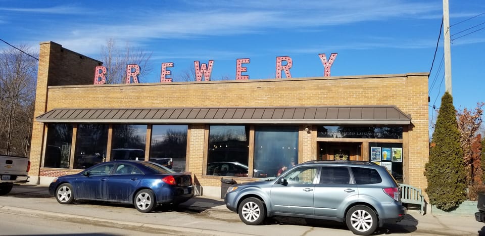 The wildly popular Greenbush Brewery in downtown Sawyer - 5 min by car