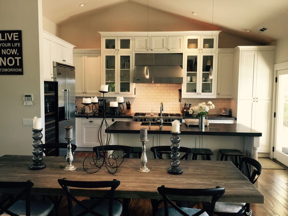 Kitchen and Dining from Living Room