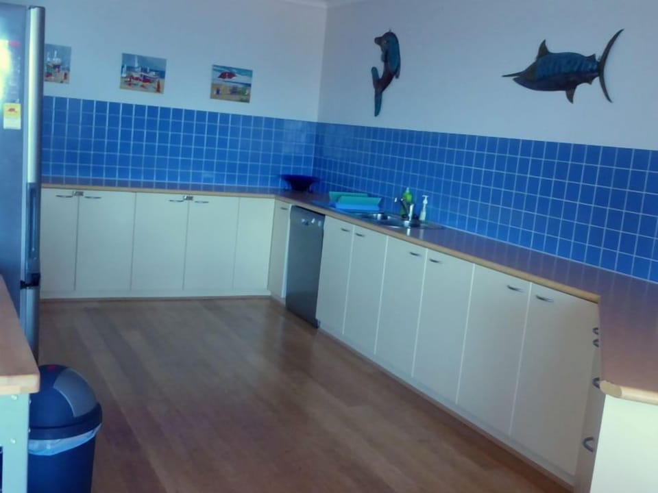 Large kitchen area. 