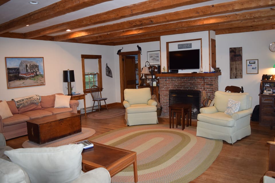 Living room from hallway near stairs