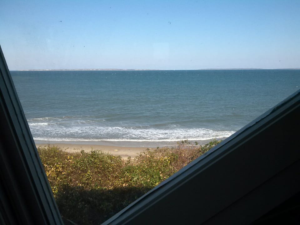 North view from master bedroom overlooking the waters of Vineyard Sound.