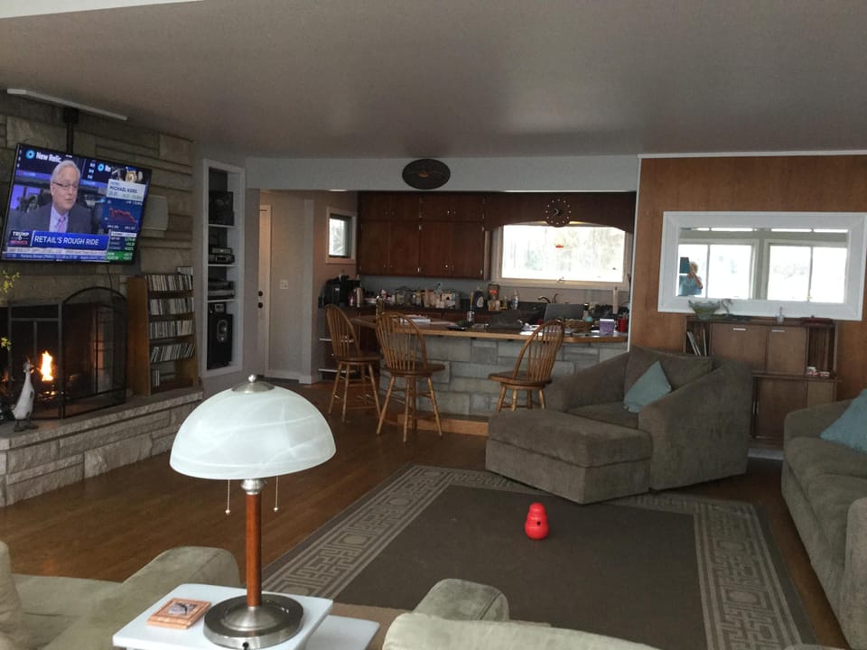 living room view back looking towards kitchen
