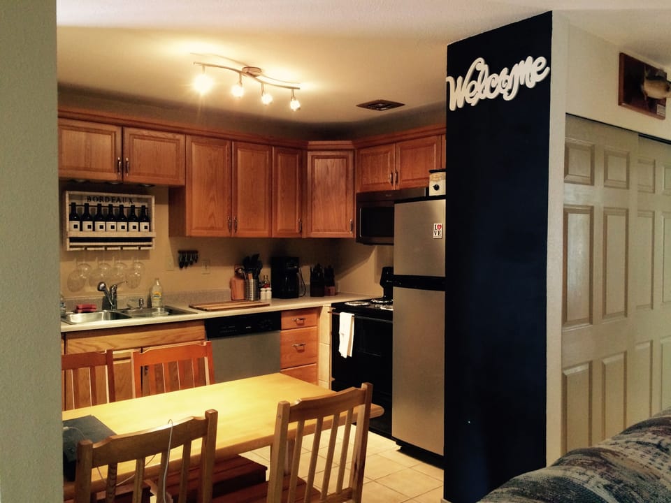Kitchen and Chalkboard wall for the kids :)