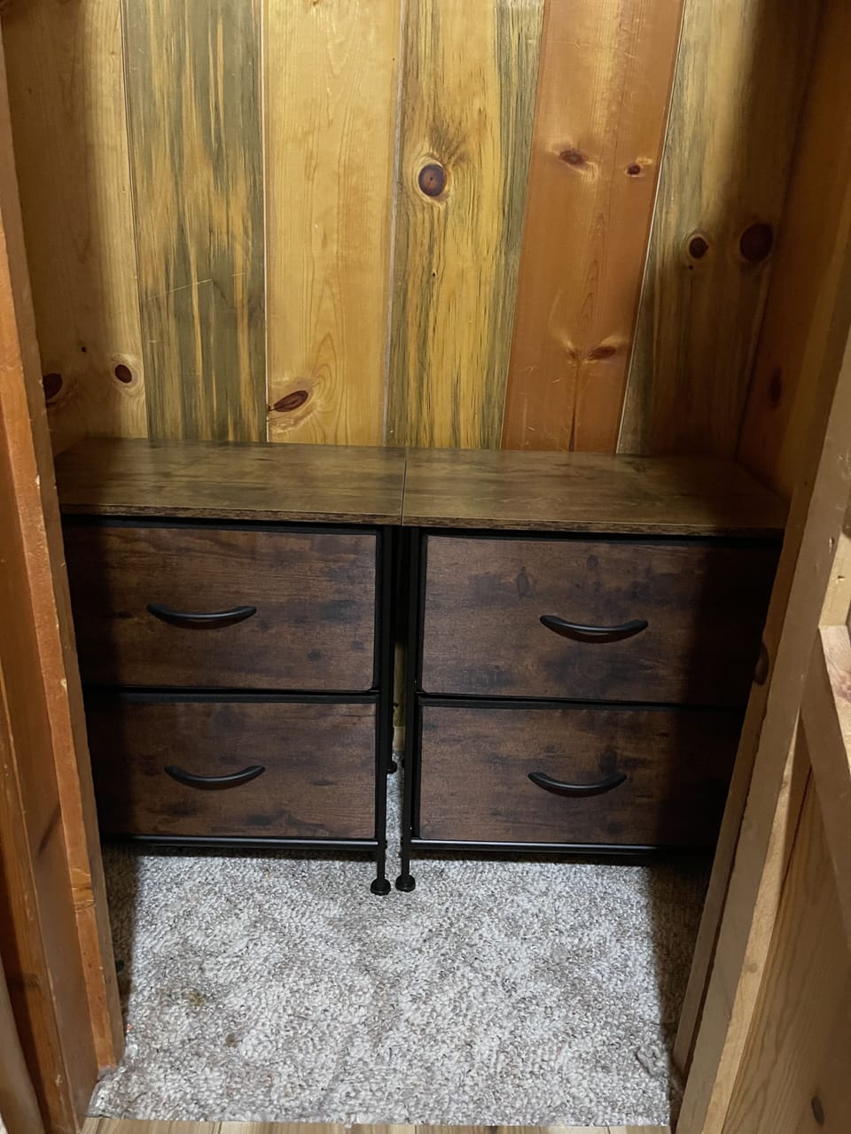 Closet and 2 small dressers in downstairs bedroom, added December 2022.  