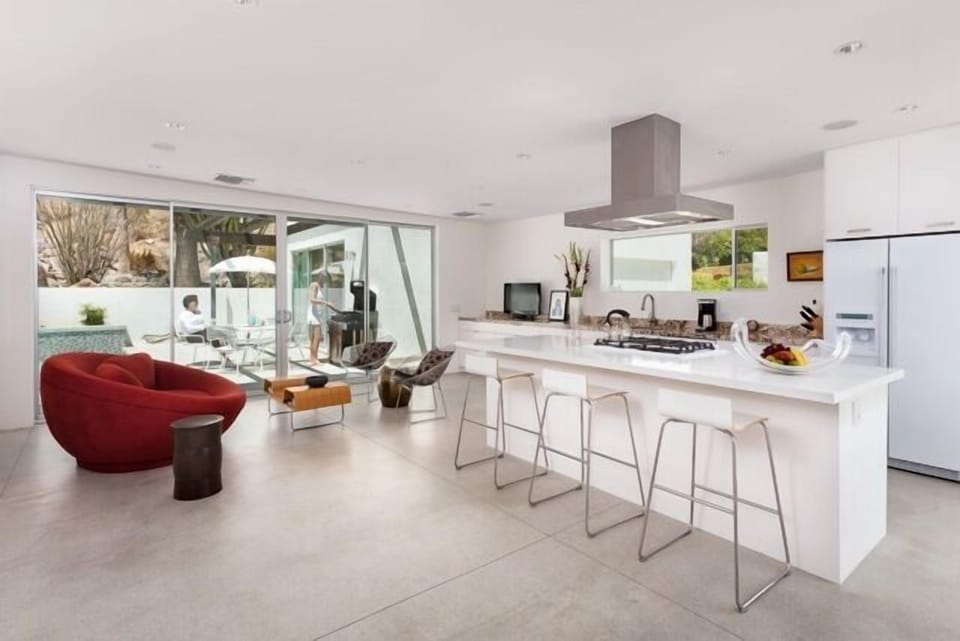 New kitchen with access to pool and mountain/valley views