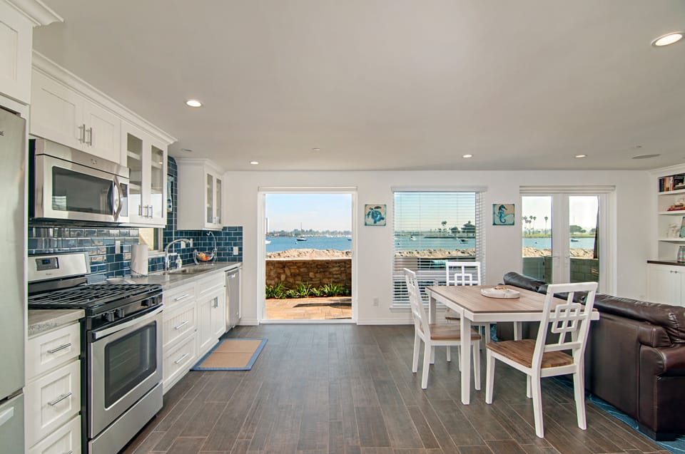 Kitchen/ Dining area with breathtaking bay views