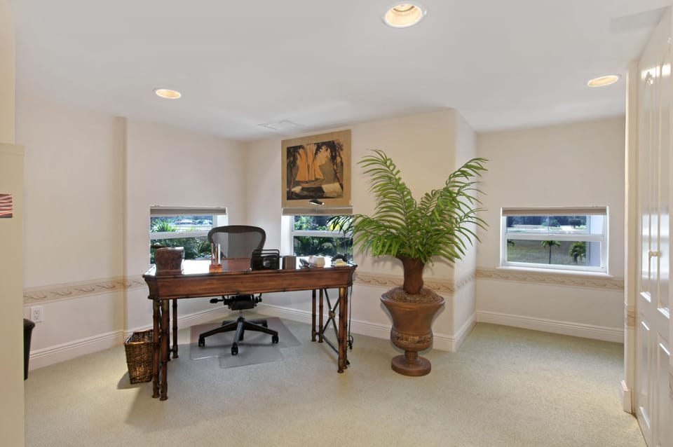 There is an office area on the 2nd floor