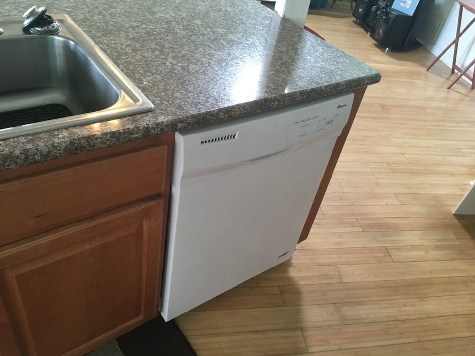Dishwasher in the kitchen 