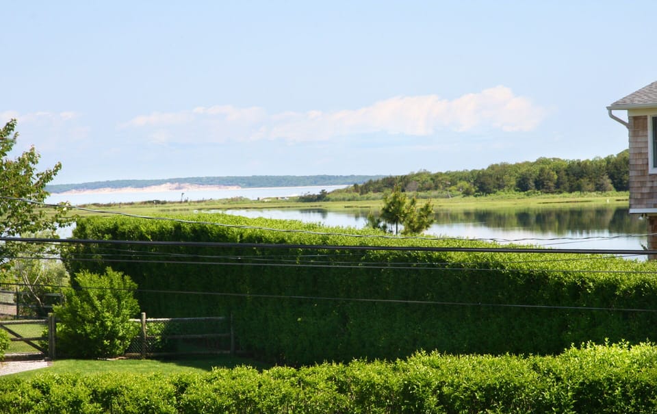 View of Great Peconic Bay from living/dining area and deck
