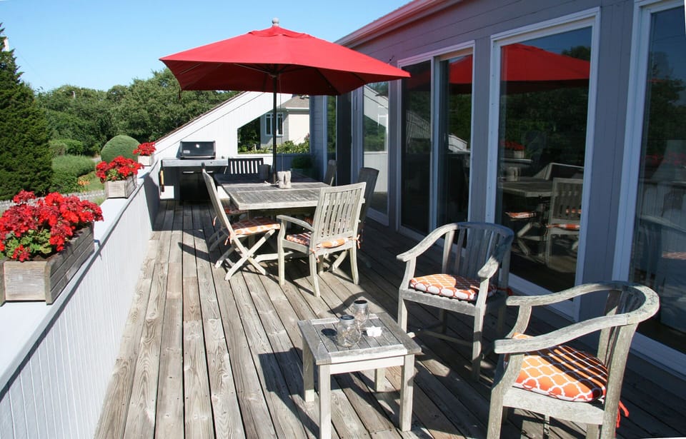 Upper Deck with Water View and Grill off of Kitchen