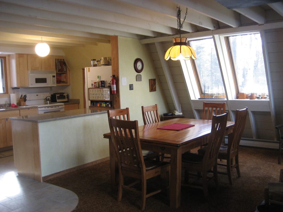 Dining area.  Table extends to seat 10.