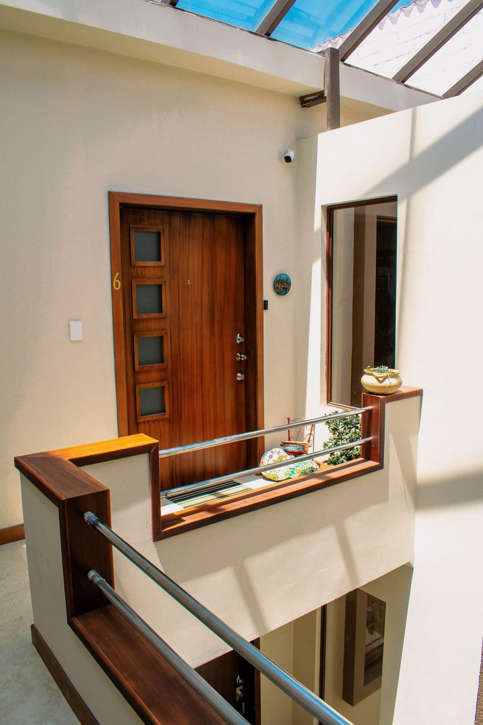 Fully lit entryway