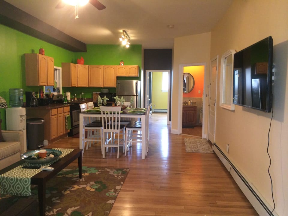 Fully equipped kitchen and Dinette set with 6 chairs. The last room is a bedroom