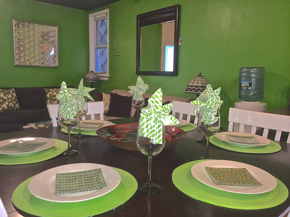 Dinette set with 6 chairs 
