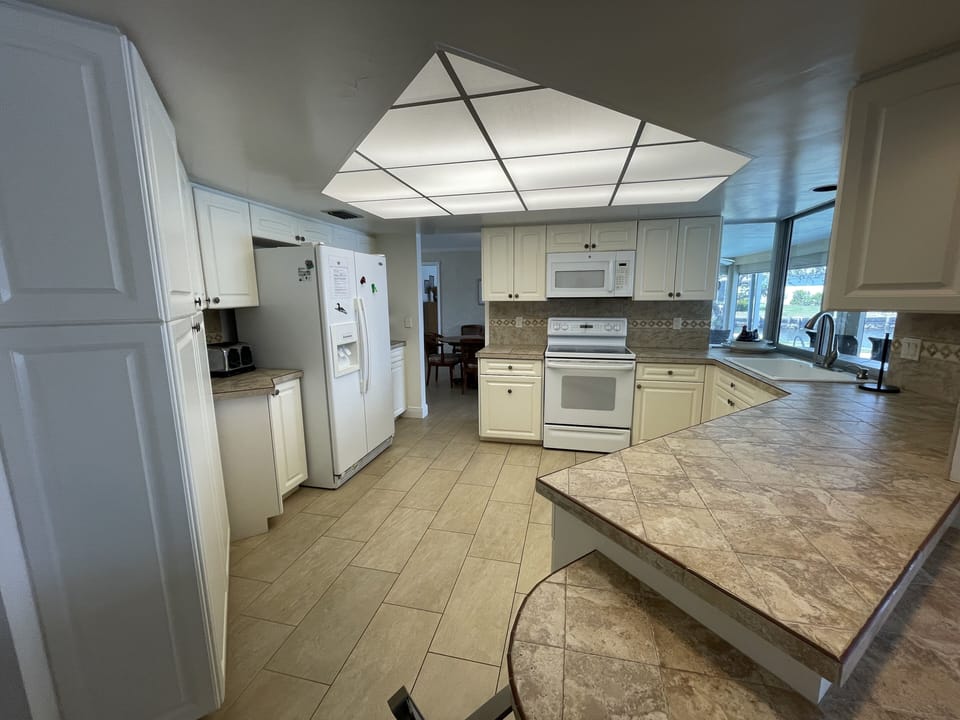 Kitchen with water views!