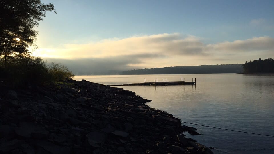 Land, sky and water promise peace and serenity. 