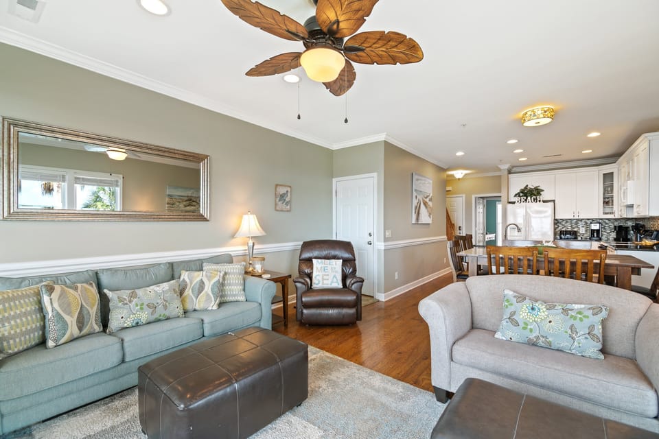 Comfortable living room with plenty of seating for everyone.