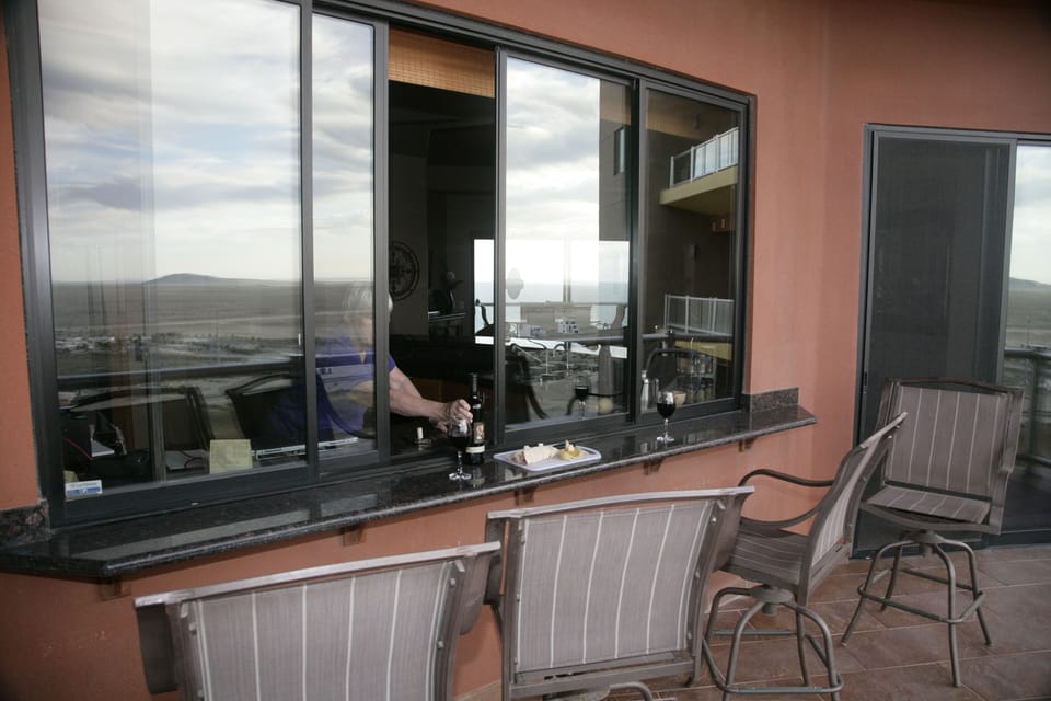 The Kitchen Balcony overlooking the Golf Course.