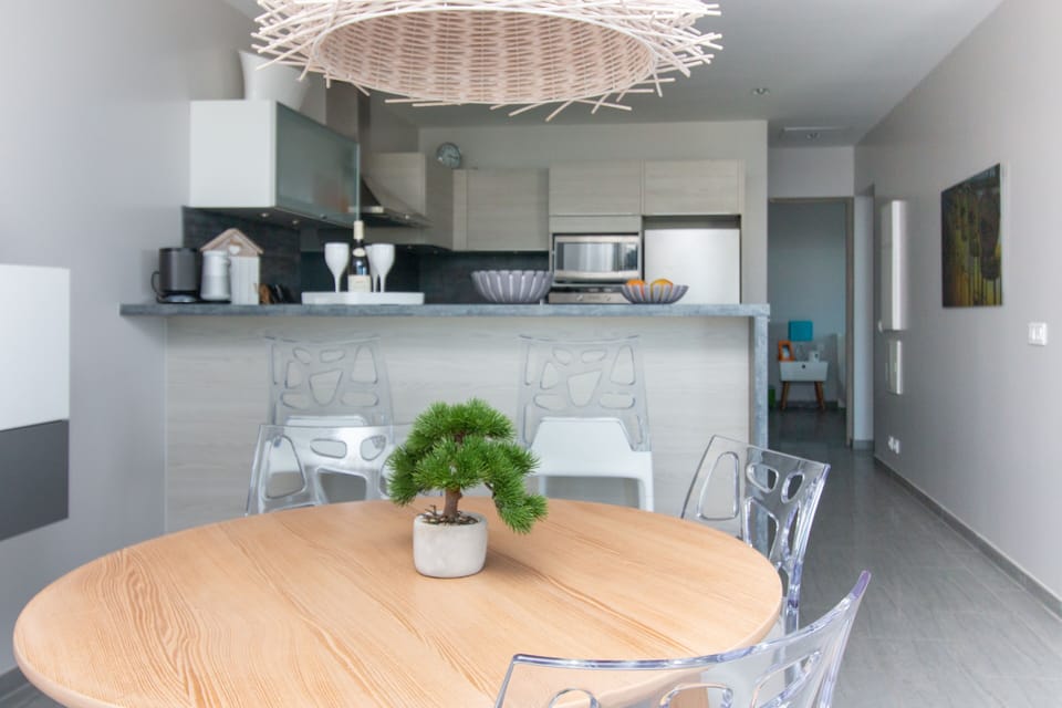 Dining area and kitchen