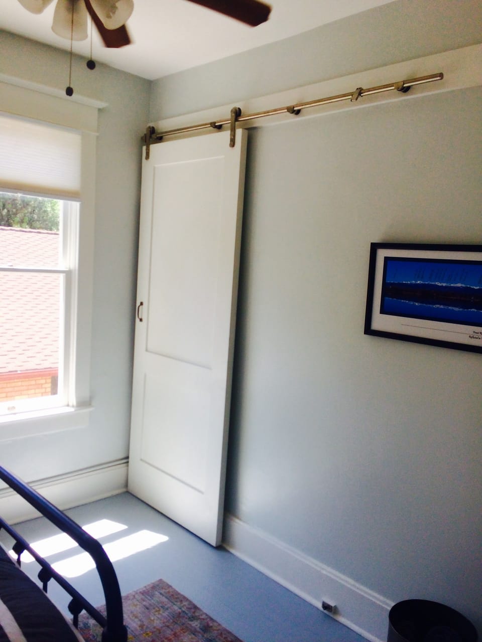Bedroom 2 - barn door closet