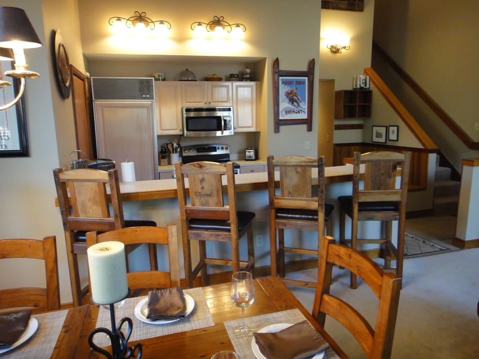 Dinning Room & Kitchen with Custom Bar Stools